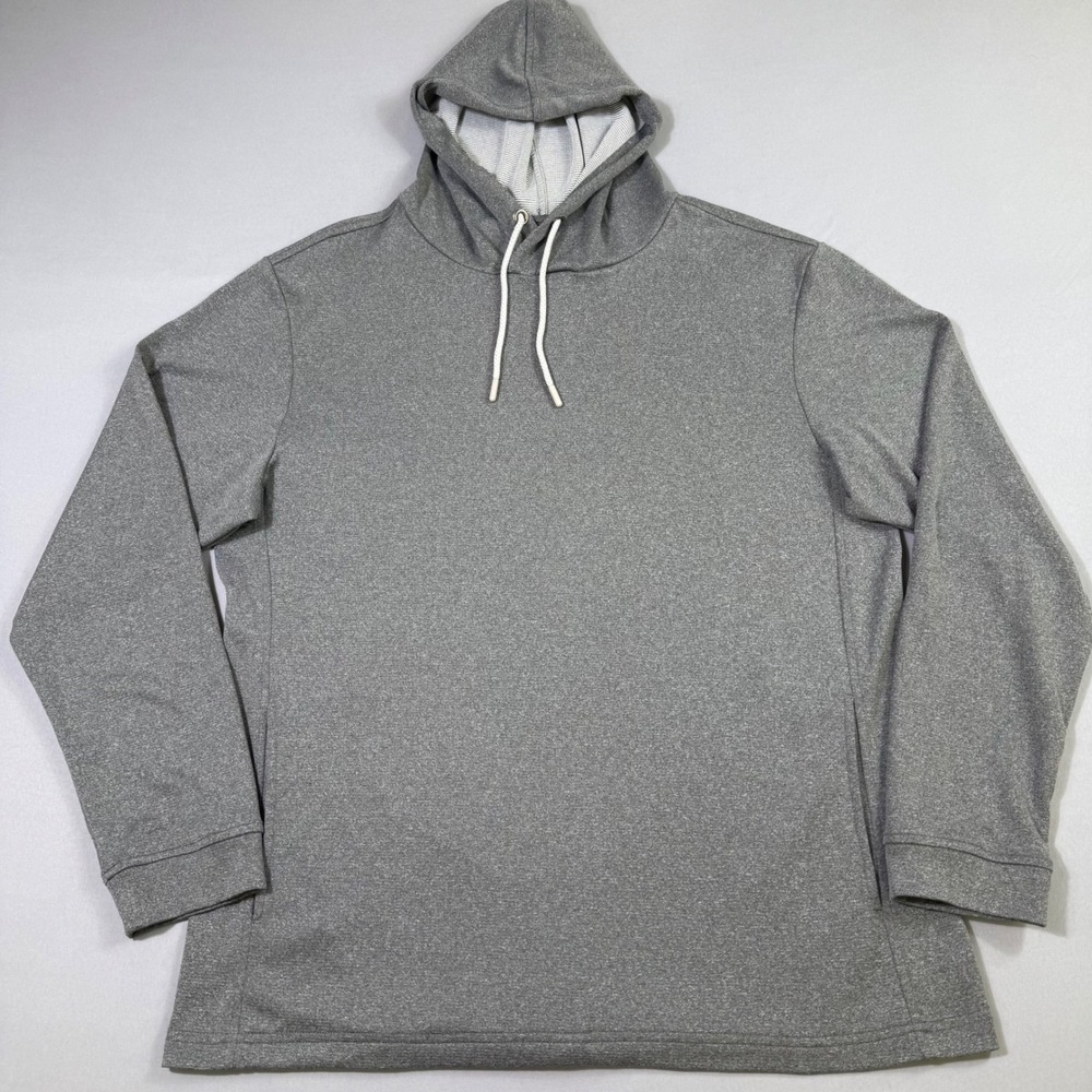 DTWOOO Golf Hoodie Mens Large Gray Performance Pullover Activewear Long Sleeve